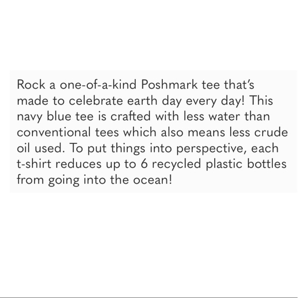 Beautiful NEW Poshmark T-Shirt, Recycled materials. Good for the environment - Picture 10 of 16